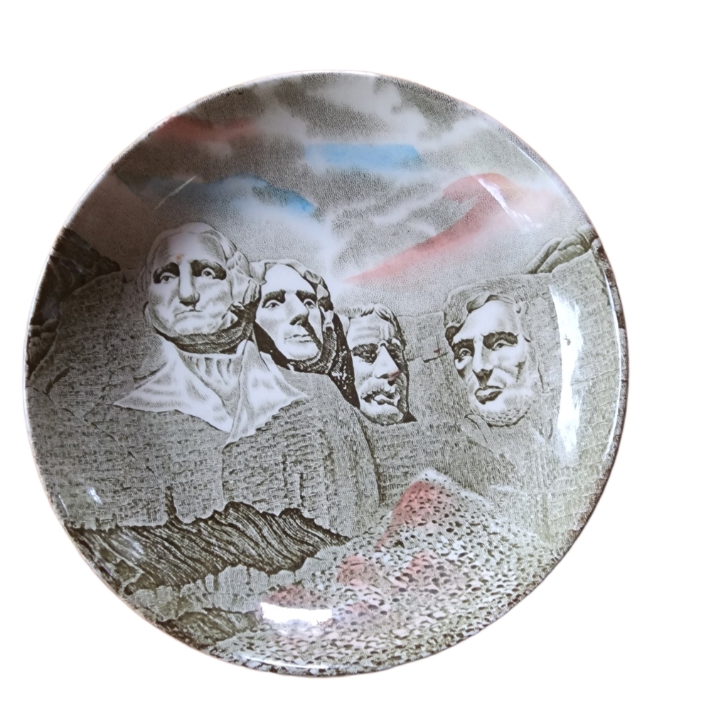 Mt. Rushmore Johnson Brothers England Trinket Plate Vintage 1960s